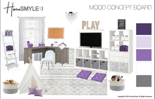 Load image into Gallery viewer, Predesigned Home Office Playroom Interior Design Room Design Inspiration Concept with Shopping List